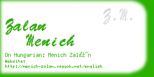 zalan menich business card